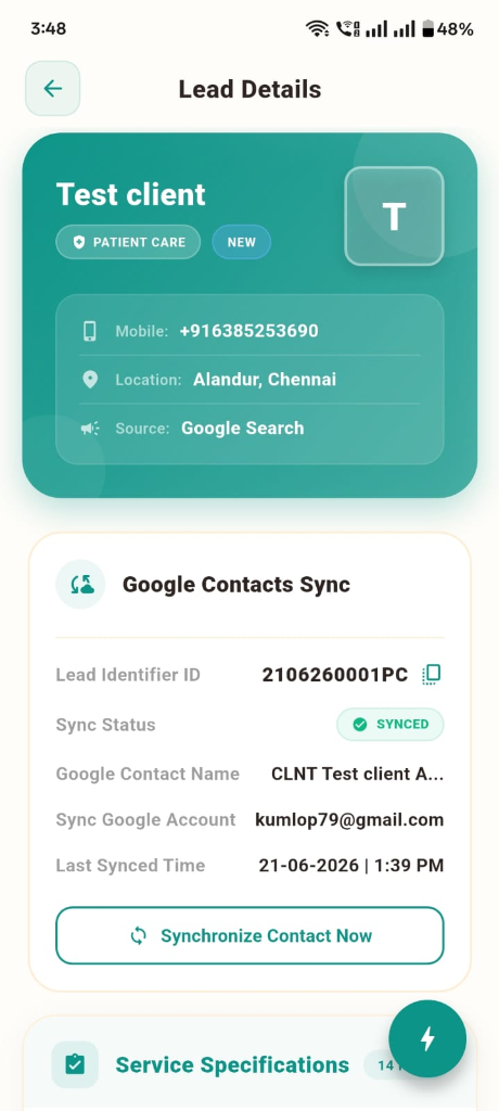 Google Sync Mockup